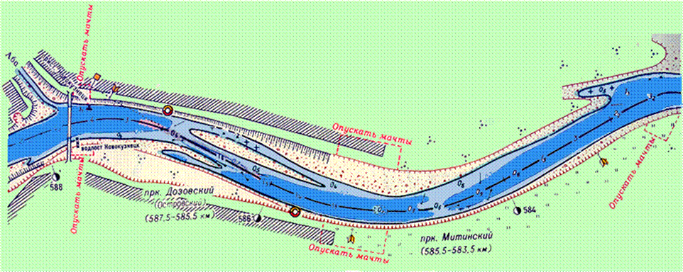 Карта реки томь