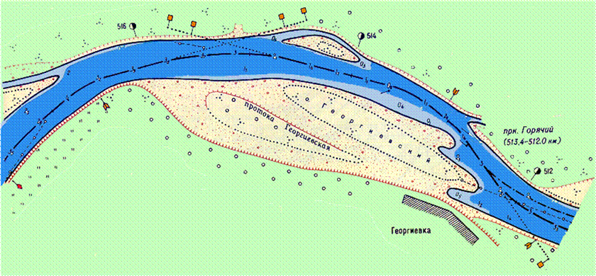 Глубины реки обь карта