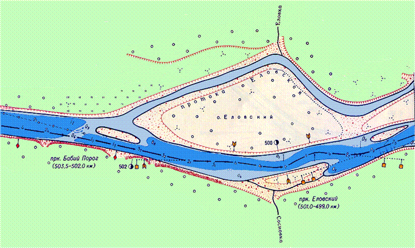 Карта реки томи