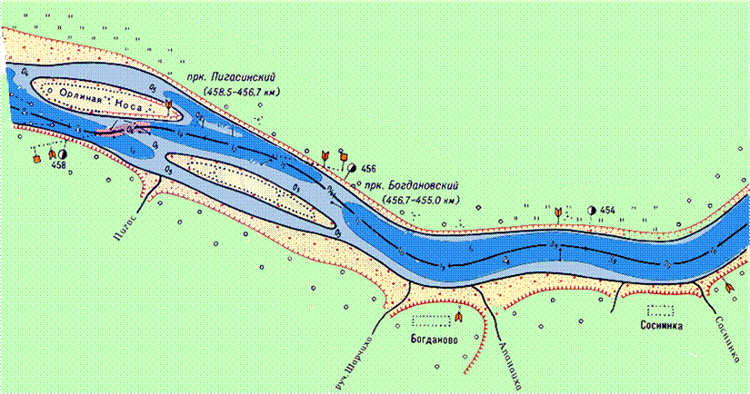 Карта реки реж