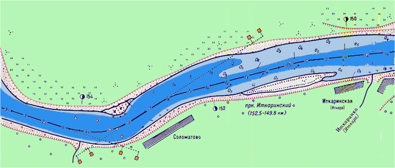 Лоцманская карта реки томь от устья до томска
